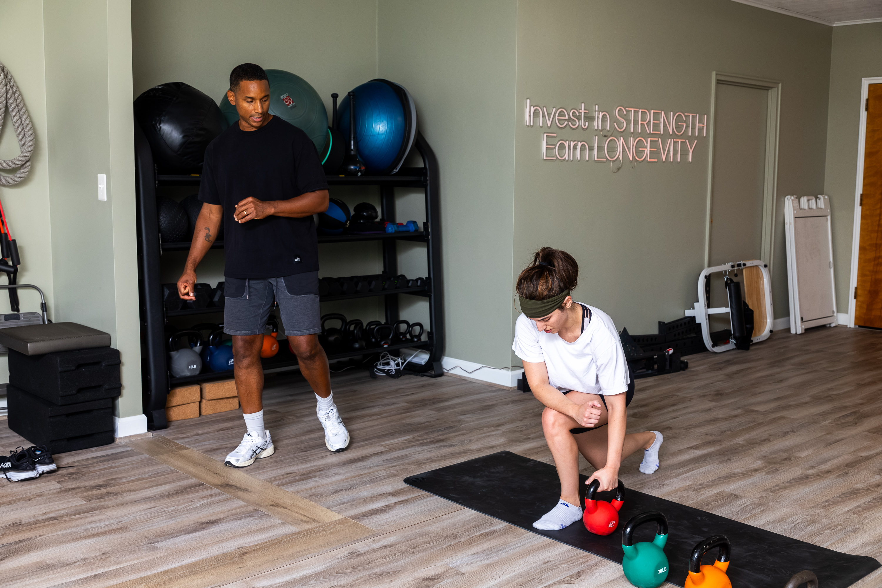 Client kettlebell selection